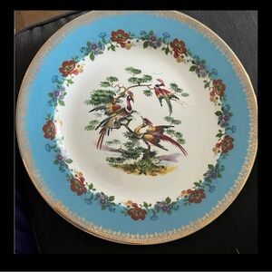 Vintage Wood & Sons  Plate with Parrot Motif